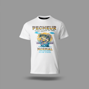 Tee-shirt "Pêcheur, c'est comme un mec..."
